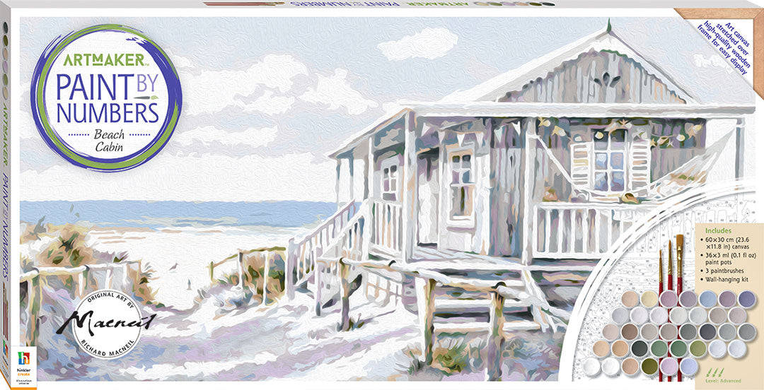 Artmaker Paint by Number, Beach Cabin