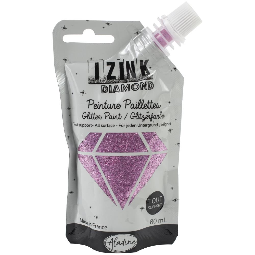 Izink Diamond Glitter Paint, Pastel Pink- 80ml