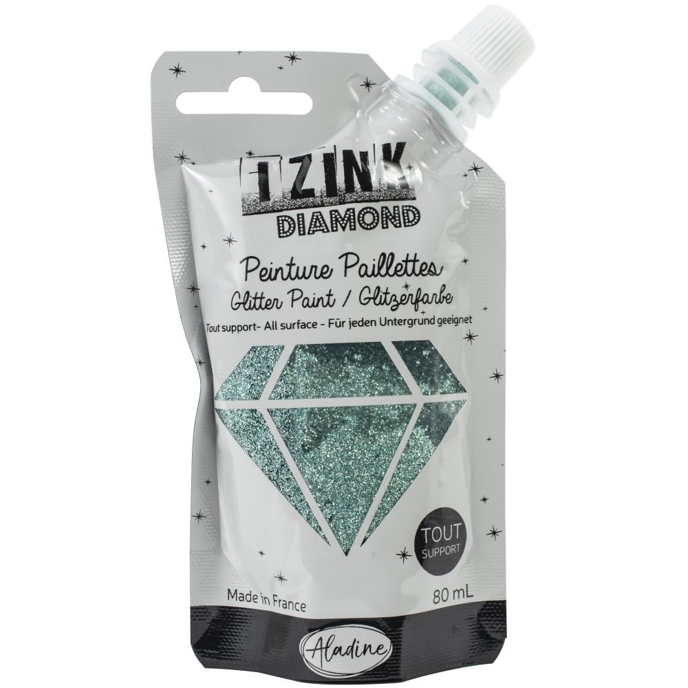 Izink Diamond Glitter Paint, Pastel Green- 80ml