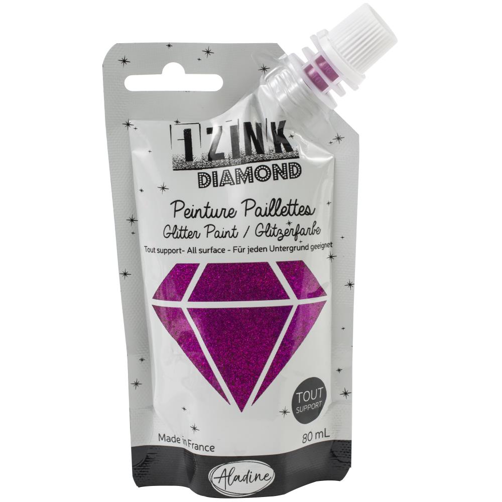 Izink Diamond Glitter Paint, Magenta- 80ml