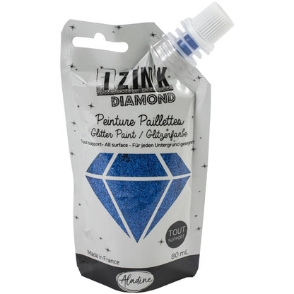 Izink Diamond Glitter Paint, Blue- 80ml