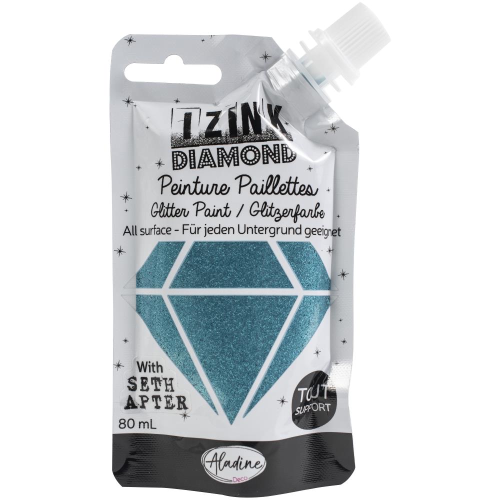 Izink Diamond Glitter Paint, Azure Blue- 80ml