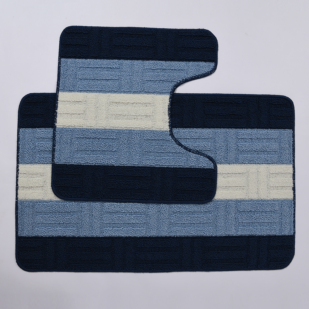 2 Piece Bath Mat Set, Brick