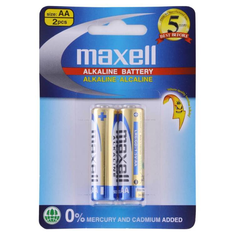 Maxell AA Prem Alkaline Batteries- 2pk – Lincraft