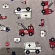 Printed Flannelette Fabric, Vehicles-108cm Width