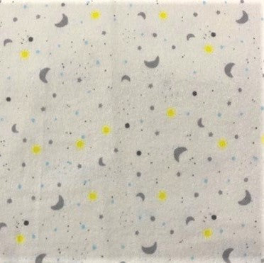 Printed Flannelette Fabric, Mini Sun Moon-108cm Width