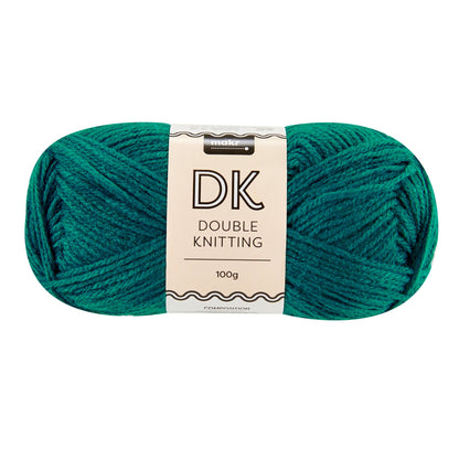 Makr DK 8ply Crochet & Knitting Yarn, Proud Peacock- 100g Acrylic Yarn