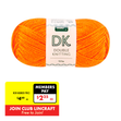Makr DK 8ply Crochet & Knitting Yarn, Orange Flame- 100g Acrylic Yarn