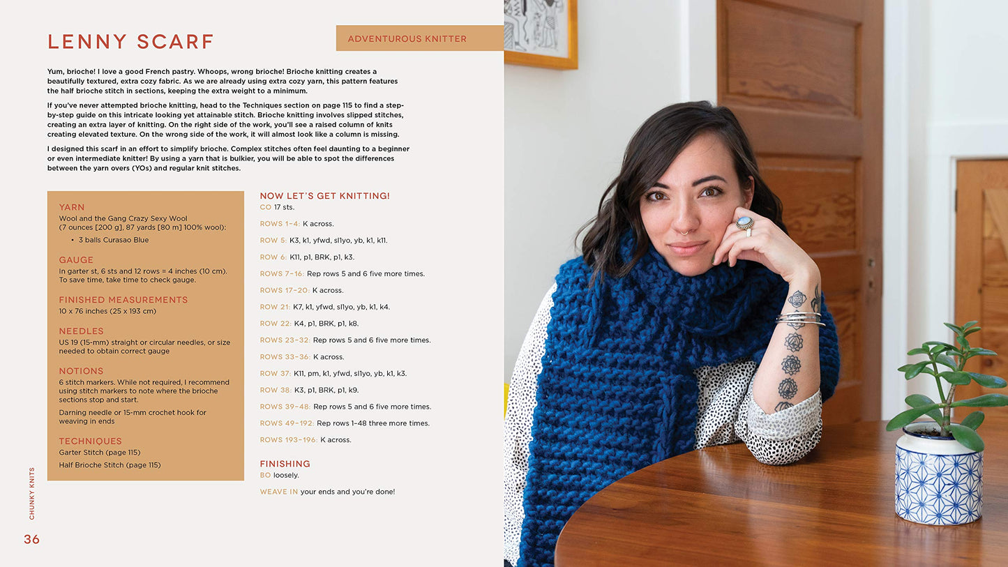 Chunky Knits: Cozy Hats, Scarves and More Made Simple with Extra-Large Yarn Book