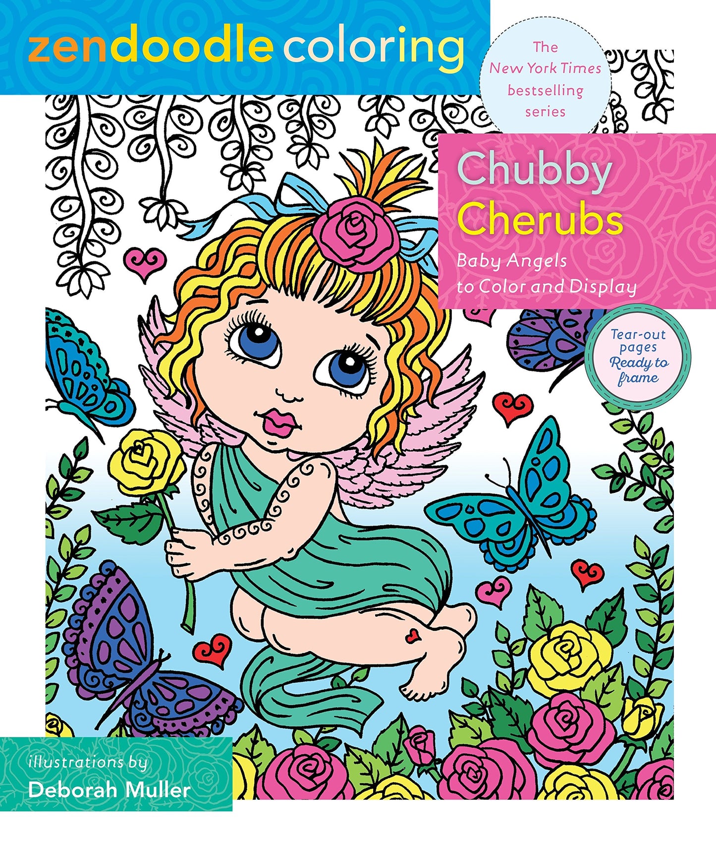 Zendoodle Coloring, Chubby Cherubs