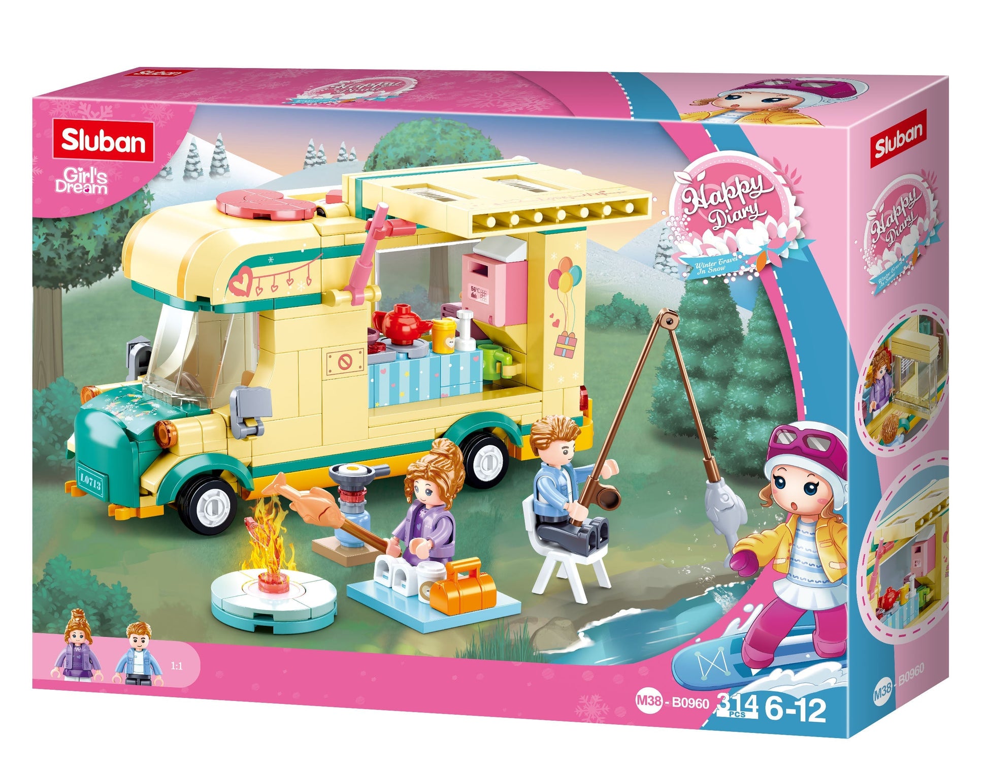 Sluban Happy Diary, Winter Caravanning- 314pc