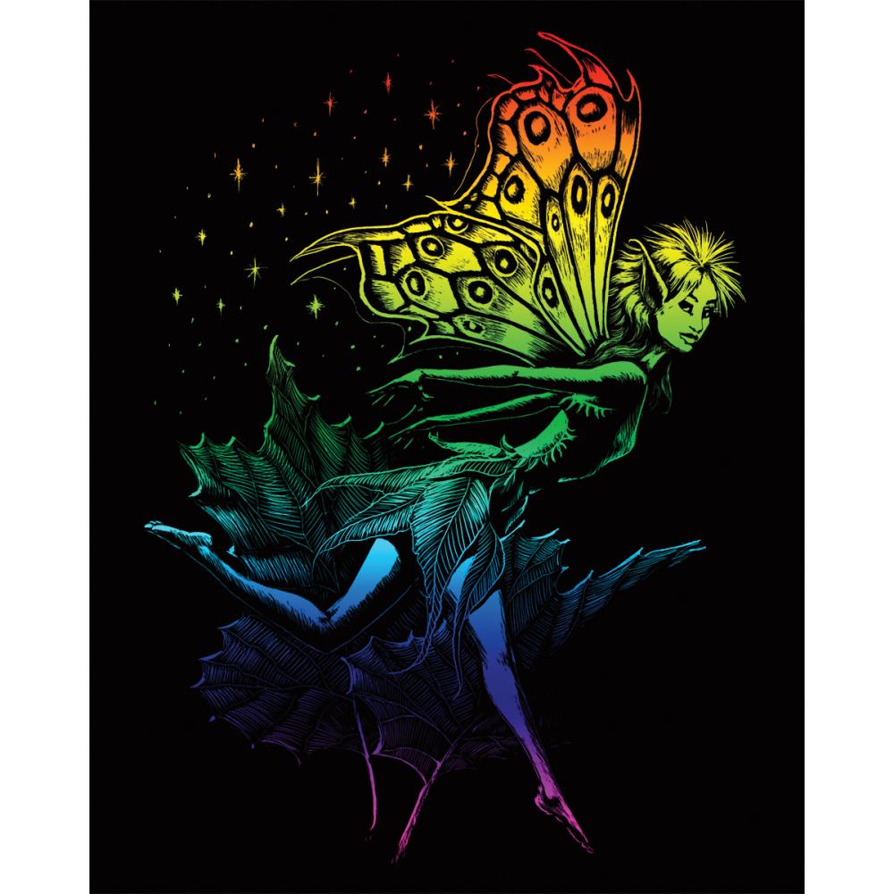 Royal Langnickel Rainbow Foil Engraving Art, Dancing Fairy- 8x10"