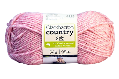 Cleckheaton Country Yarn 8 Ply, Pearl Blush Marle - 50g