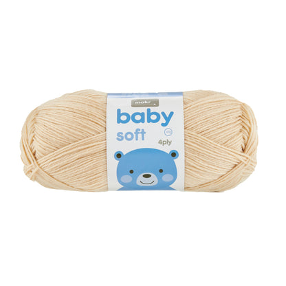 Makr Baby Soft Crochet & Knitting Yarn 4ply, Tender Peach- 100g Soft Acrylic Nylon Blend Yarn