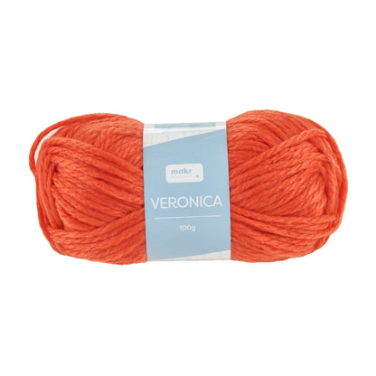 Makr Veronica Crochet & Knitting Yarn, Scarlet Ibis- 100g Acrylic Yarn