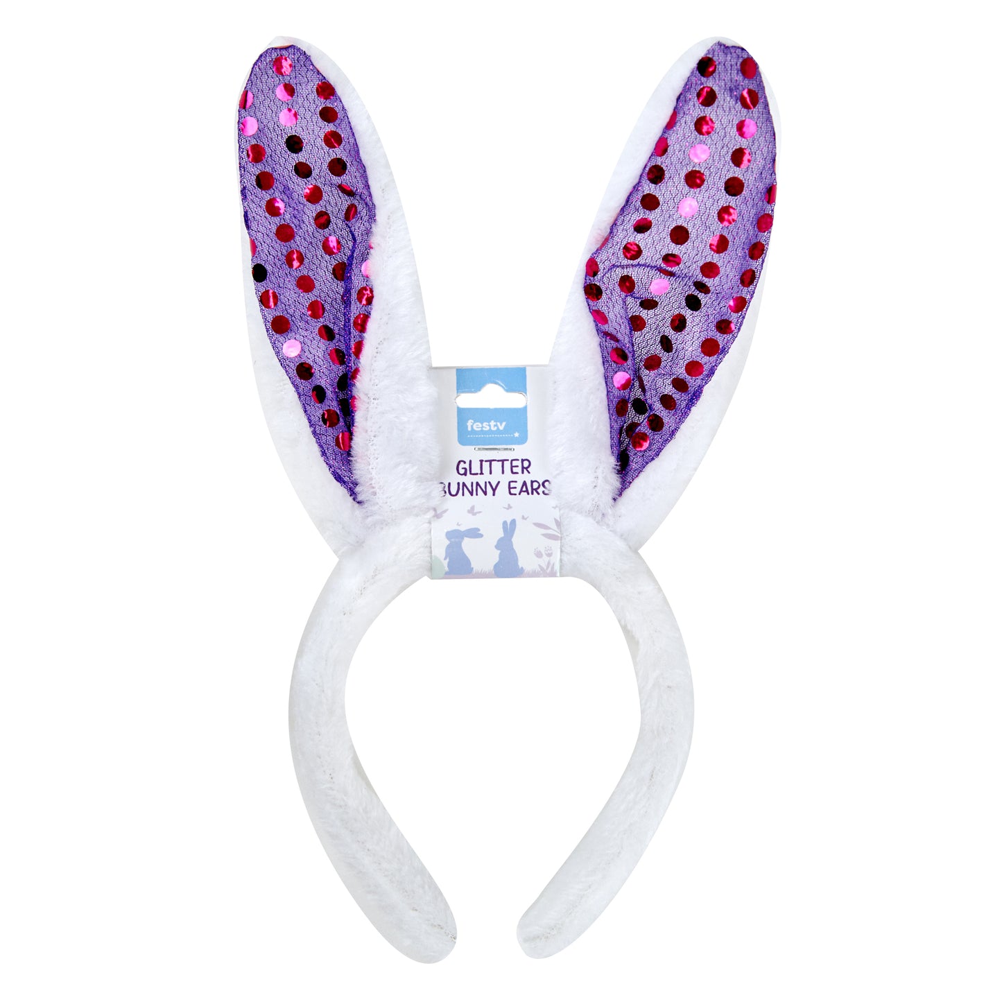 Easter Glitter Bunny Ears, Purple