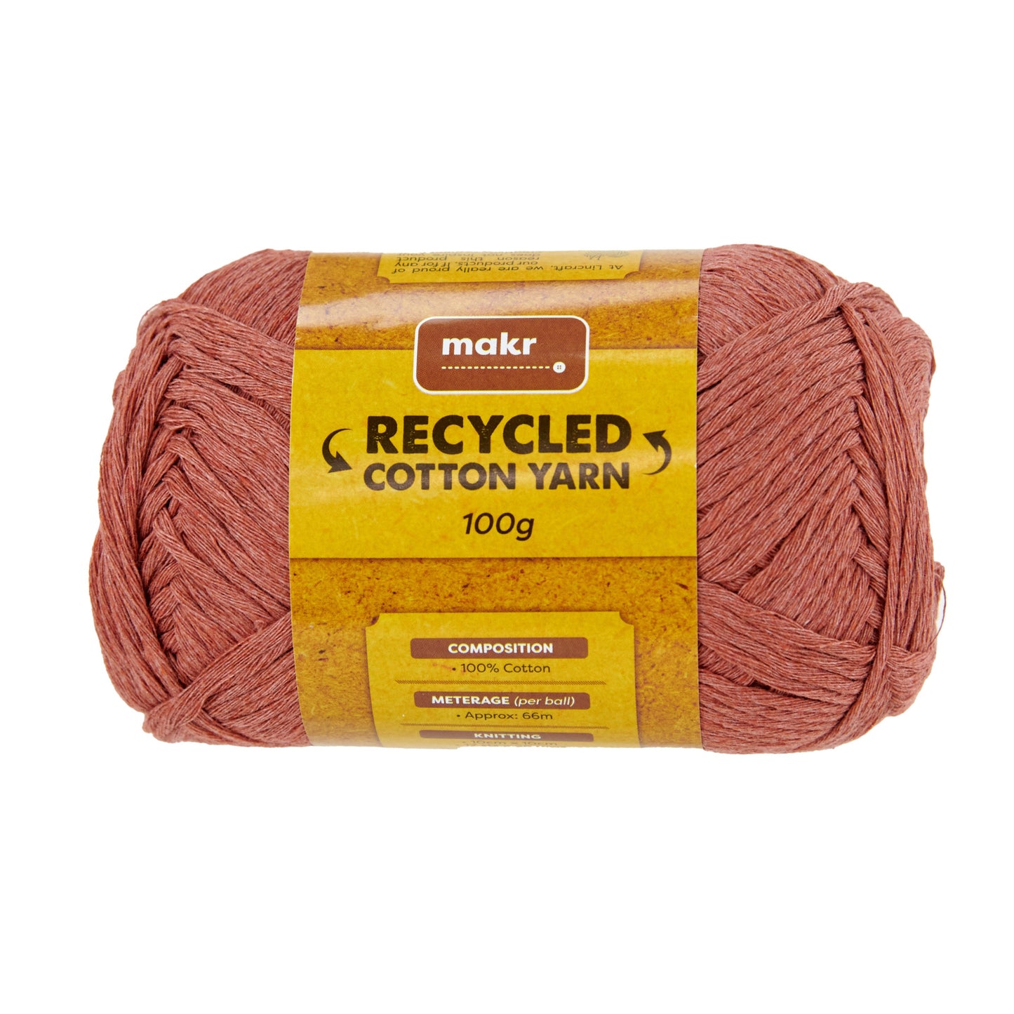 Makr Recycled Cotton Yarn, 100g Cotton Yarn