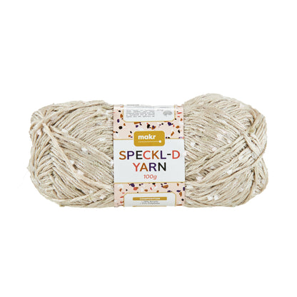 Makr Speckl-D Crochet & Knitting Yarn, Taupe- 100g Acrylic Polyester Yarn