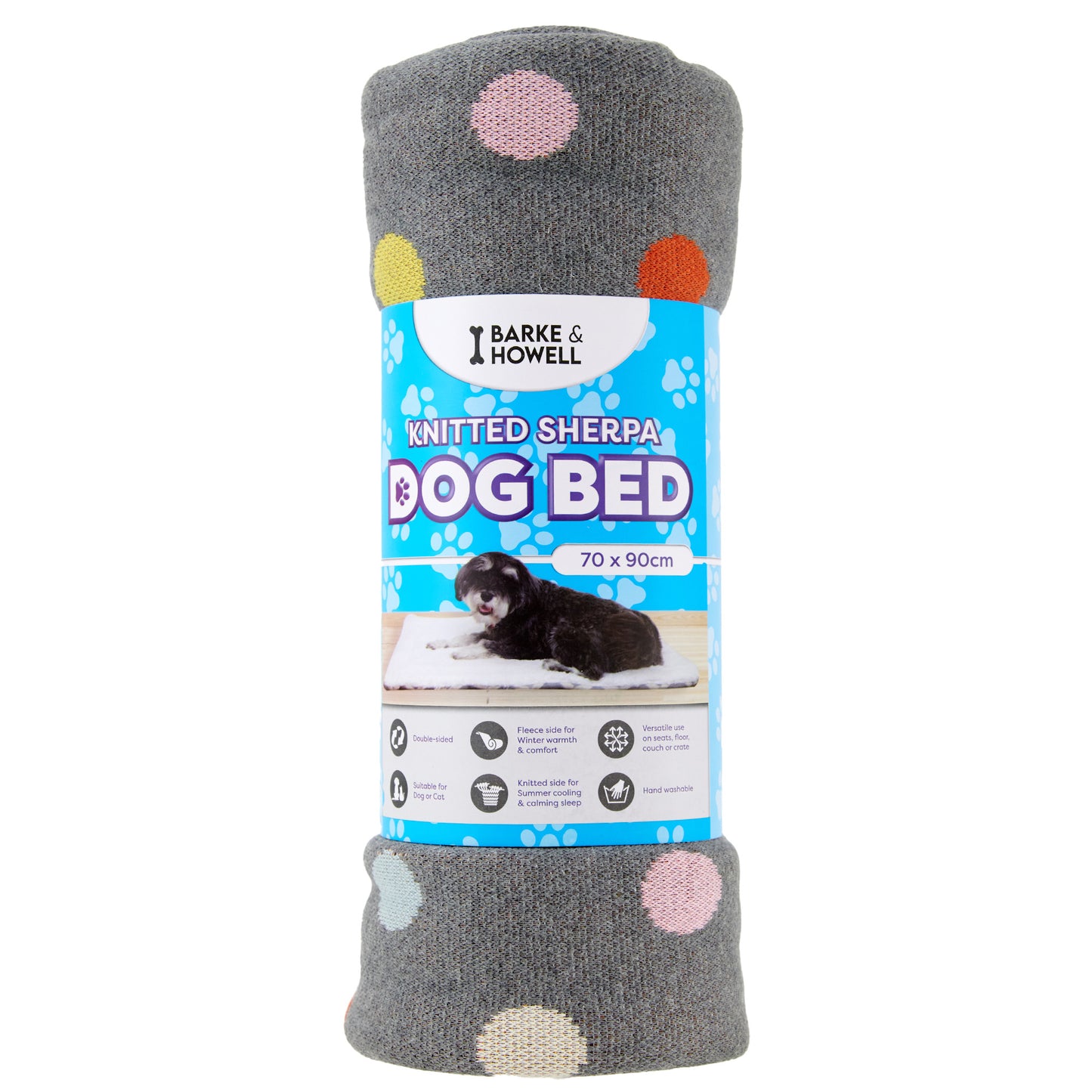 Barke & Howell Knitted Pet Bed- 70x90cm | Dog bed