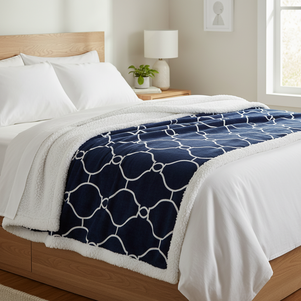 Cambridge House Knitted Sherpa Throw, Assorted Designs