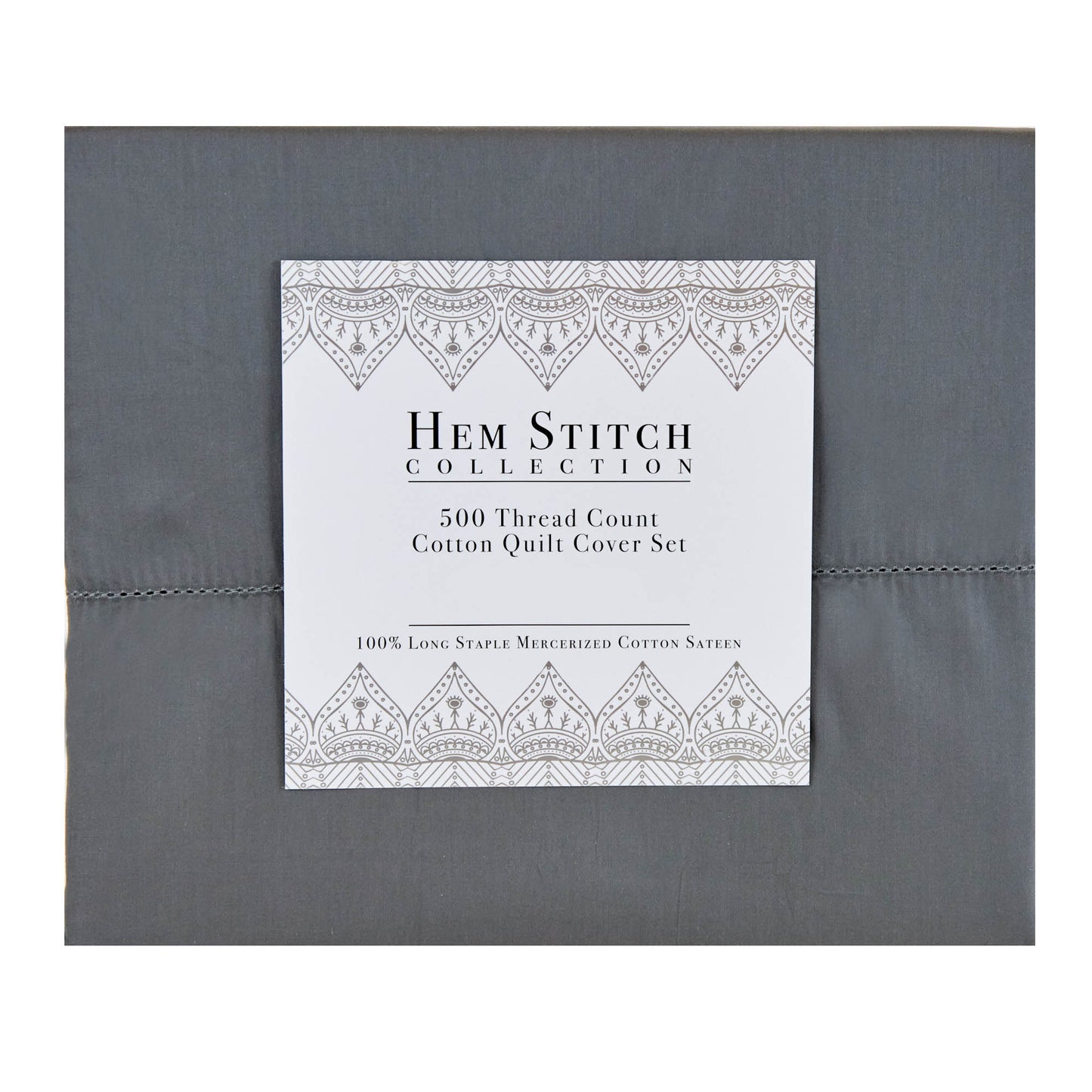 Hem Stitch Collection 500TC Cotton Quilt Cover Set