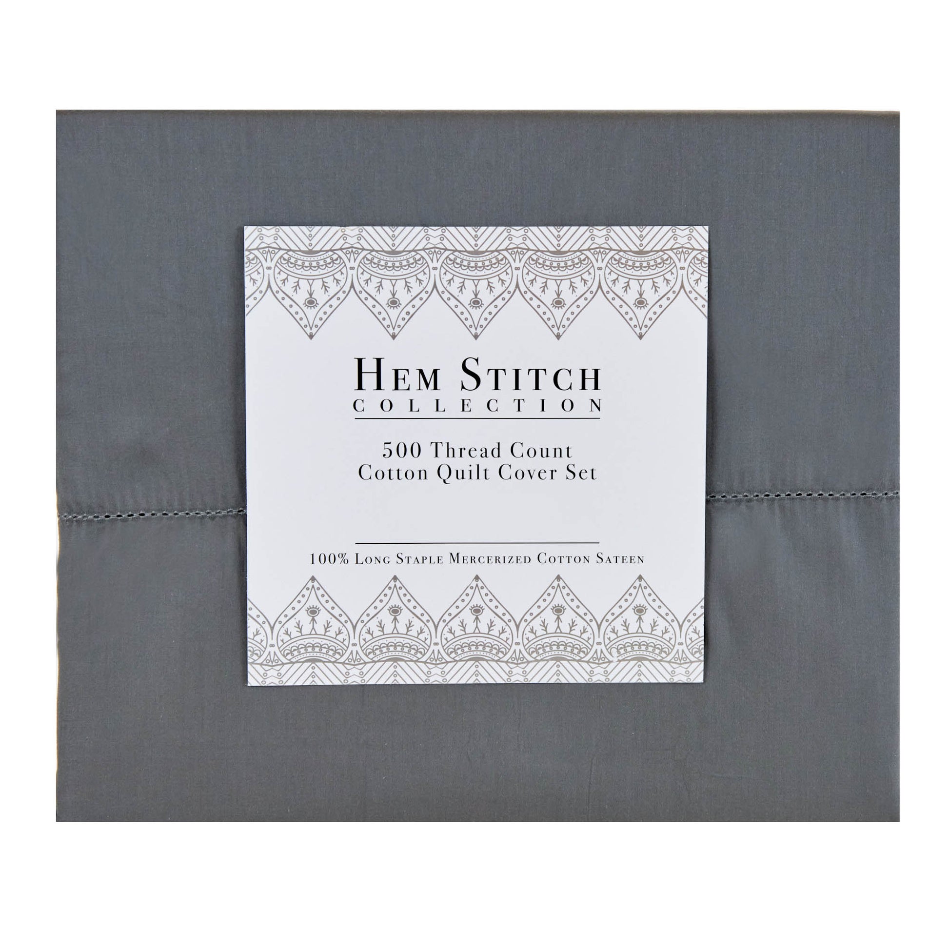 Hem Stitch Collection 500TC Cotton Quilt Cover Set