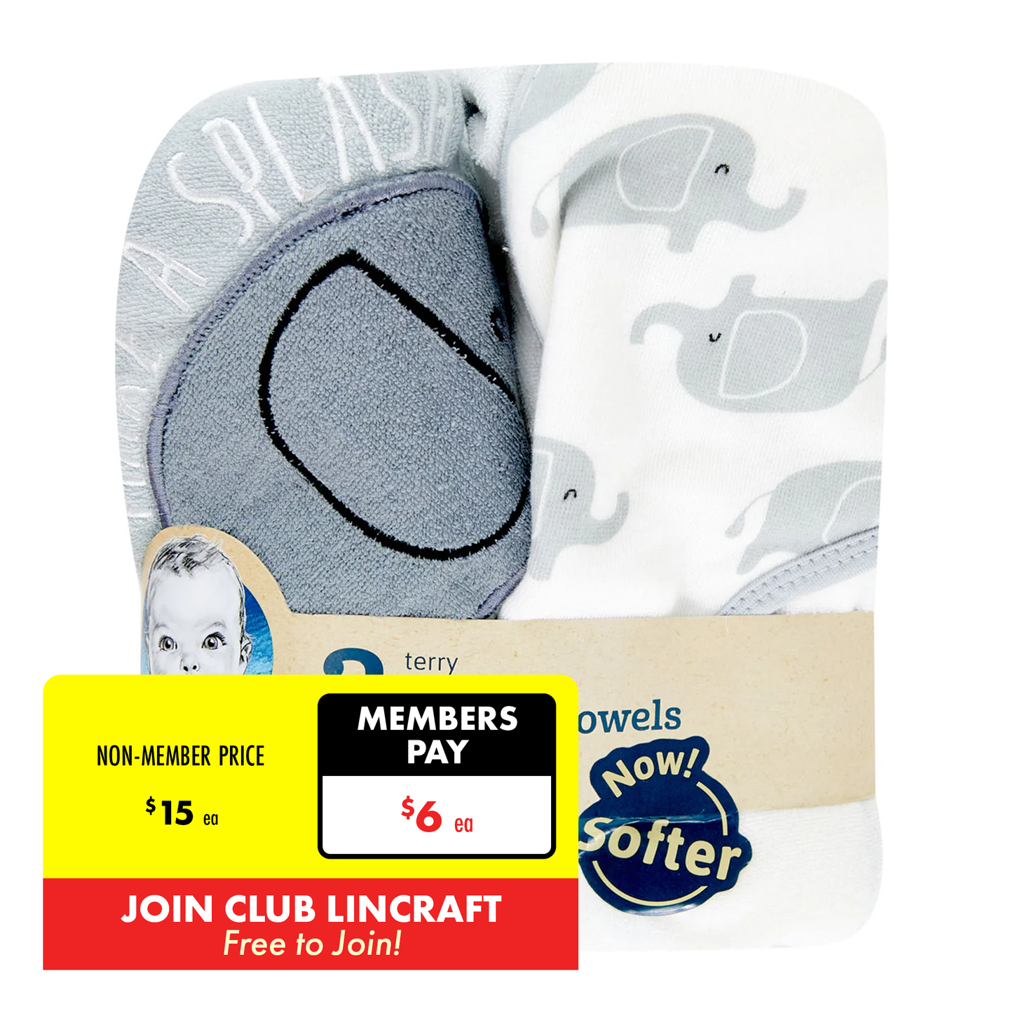 Gerber 2 Terry Hooded Towels, 66cm x 76.2cm- 2pk
