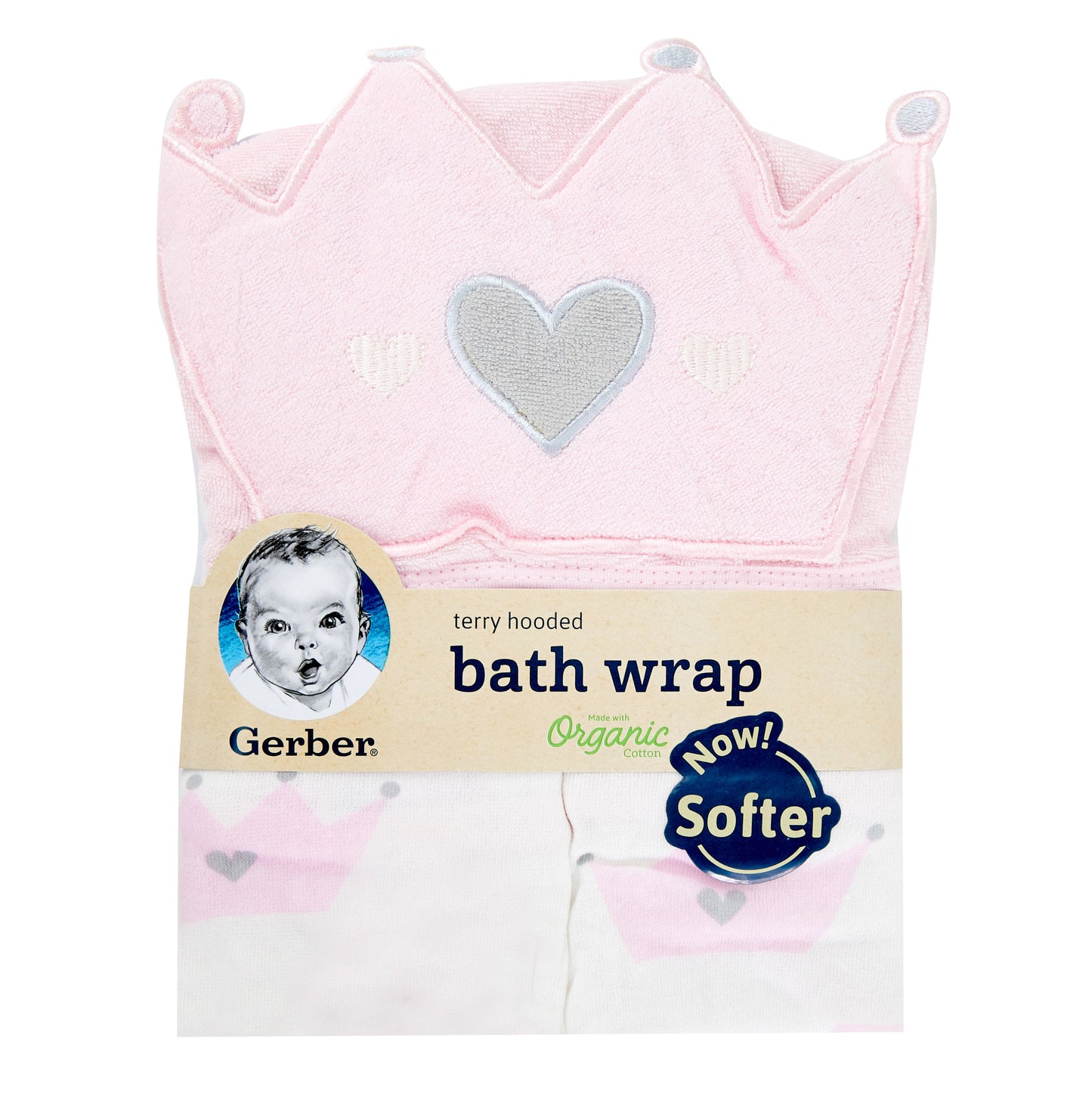 Gerber Terry Hooded Bath Wrap, 55.9cm x 83.8cm