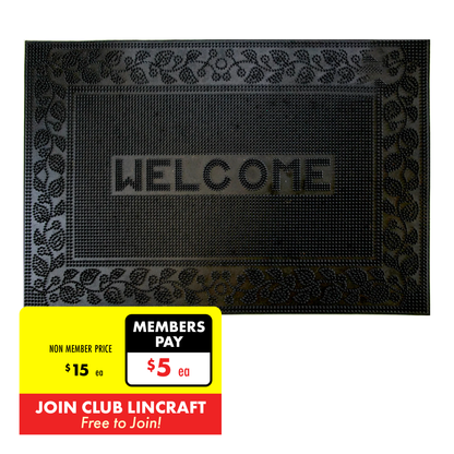 Formr Rubber Pin Mat, Welcome- 40cm x 60cm