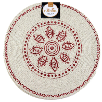 Formr Cotton Braided Placemats - 4pk
