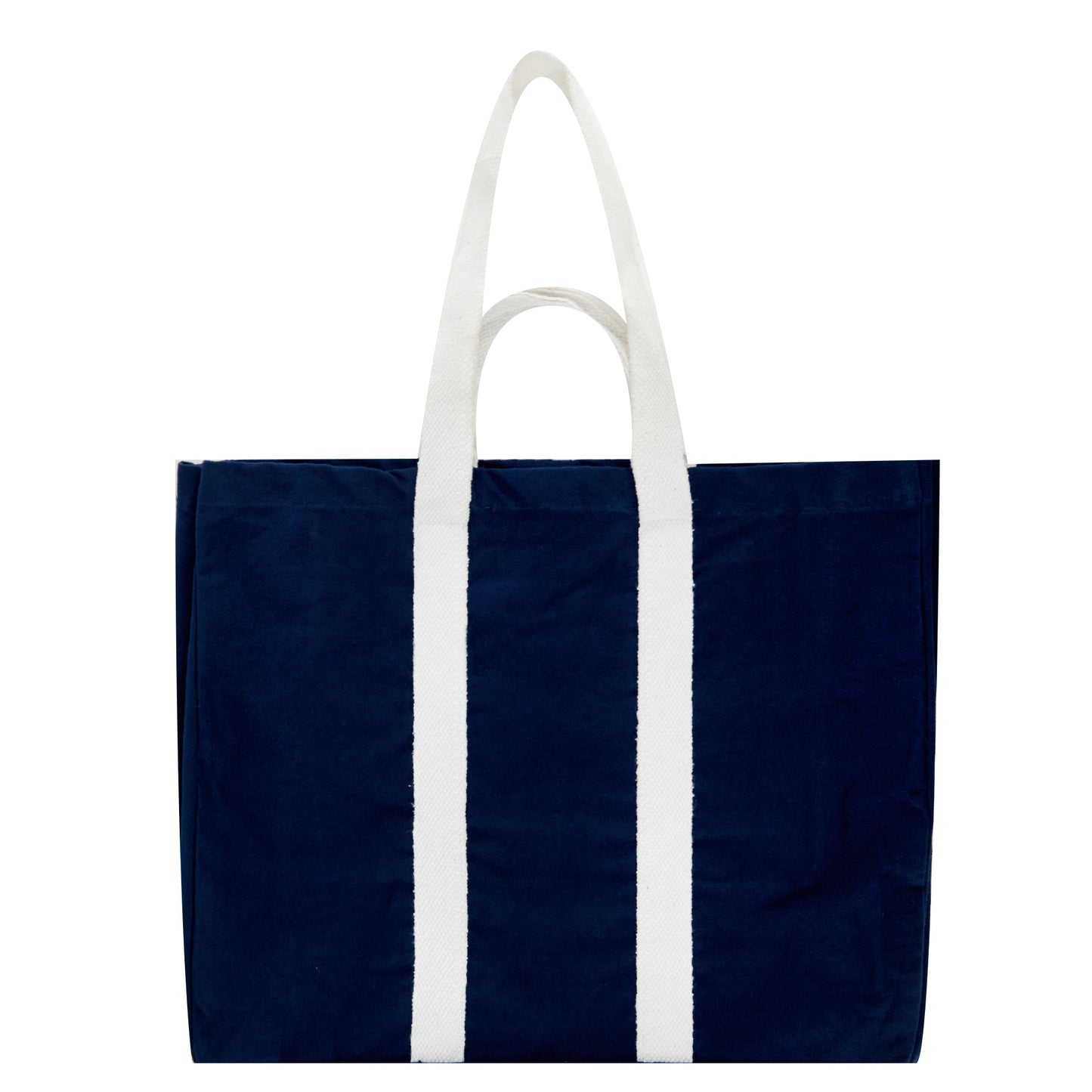 Plain Cotton Bag With Handle, Blue