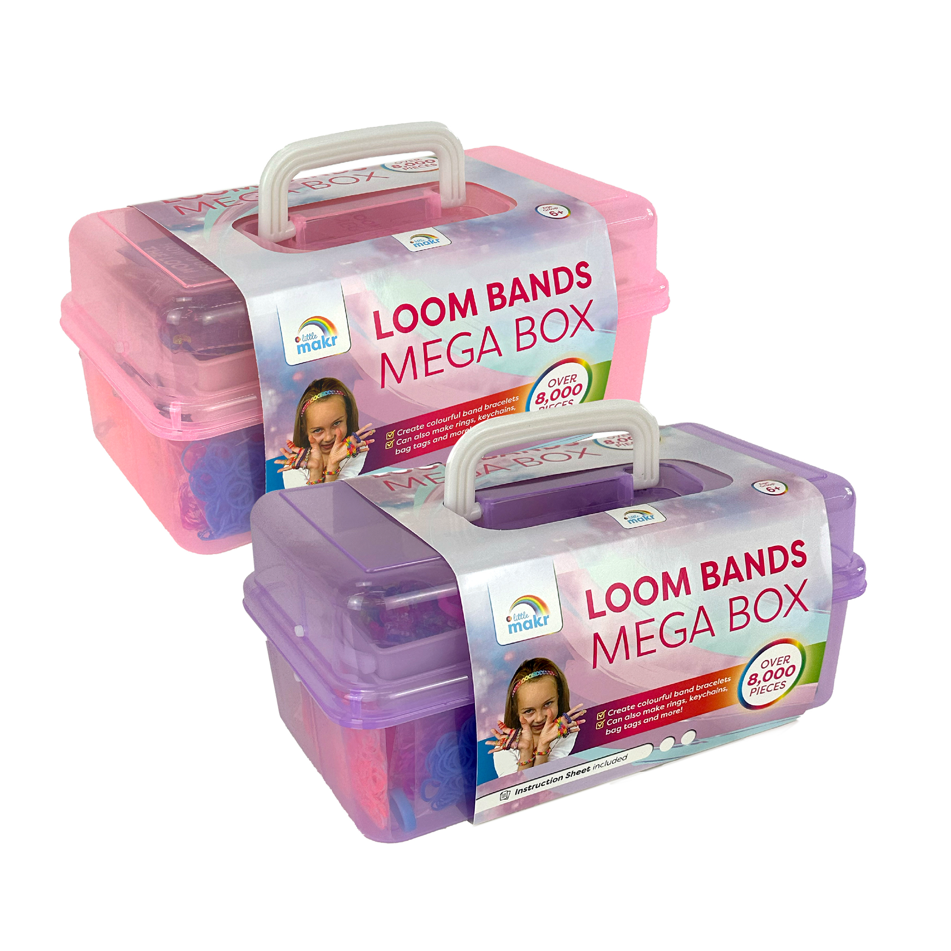 Little Makr Rainbow Band Mega Box- 8000pc