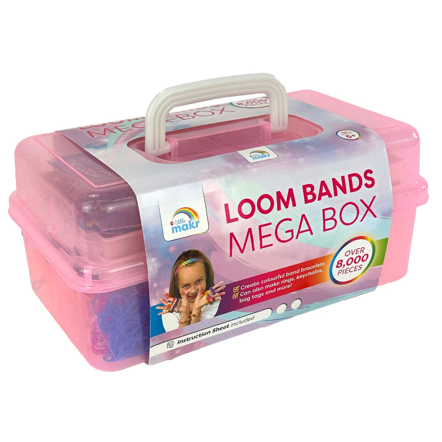 Little Makr Rainbow Band Mega Box- 8000pc