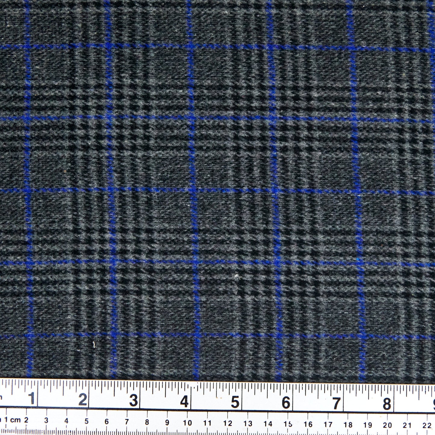 Wool Blend Check Fabric, Width 148cm