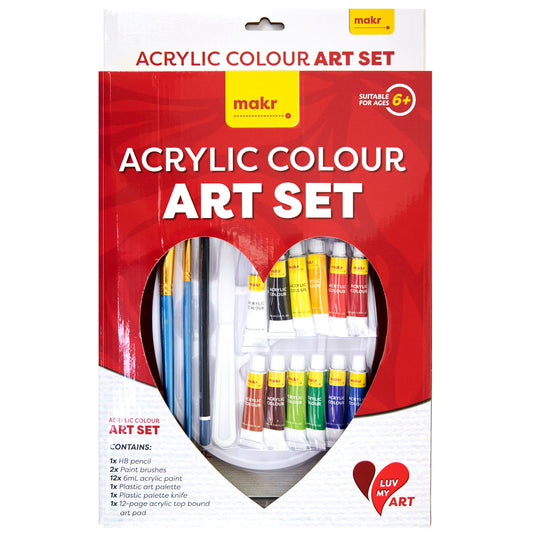 Makr I Love Art Acrylic Paint Set- 18pc