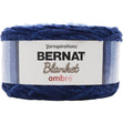 Bernat Blanket Ombre Yarn, Navy Ombre- 300g Polyester Yarn