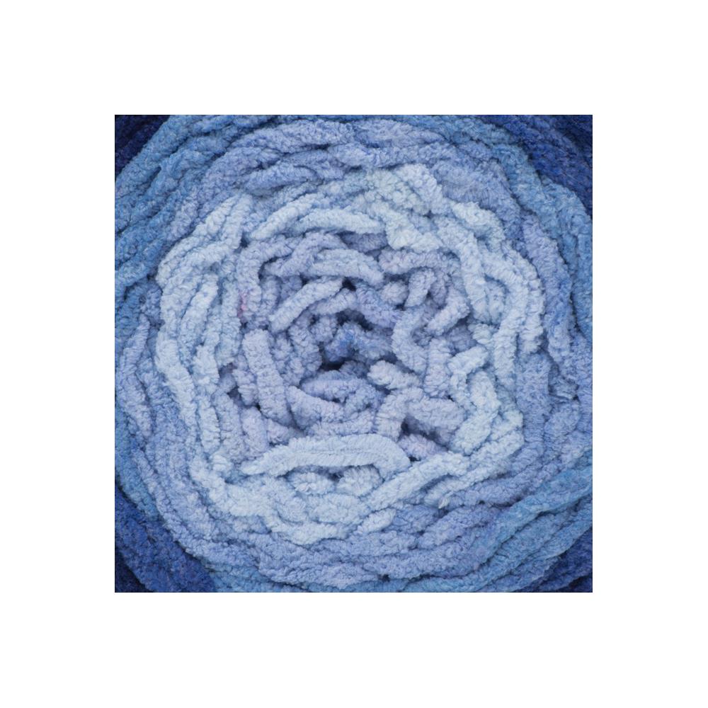 Bernat Blanket Ombre Yarn, Navy Ombre- 300g Polyester Yarn