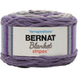Bernat Blanket Stripes Yarn, Eggplant- 300g Polyester Yarn