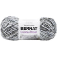 Bernat Blanket Stripes Yarn, Soft Gray- 300g Polyester Yarn