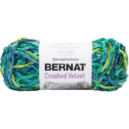 Bernat Blanket Stripes Yarn, Tropical Green- 300g Polyester Yarn