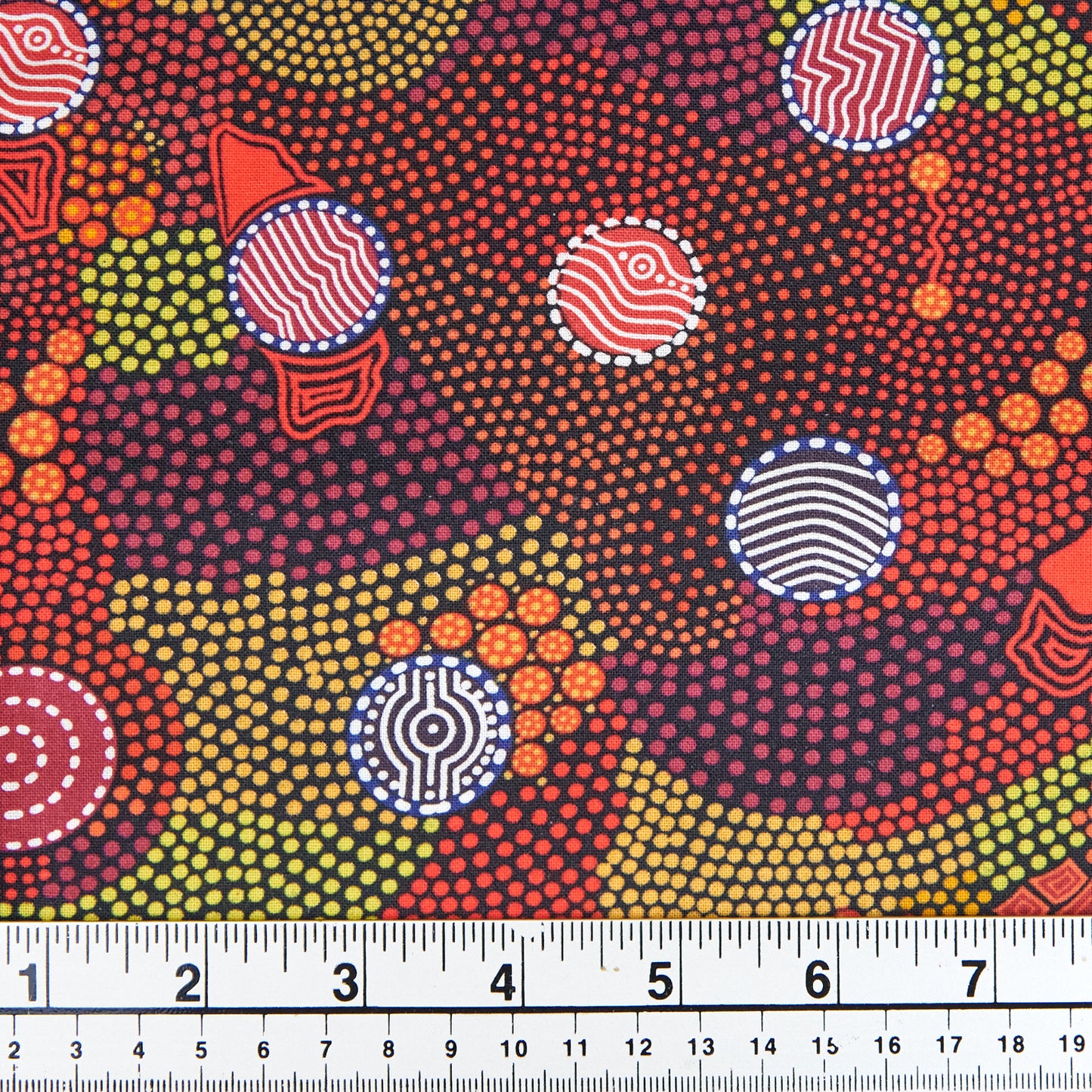 Aboriginal Print Fabric, Upper Bullawa By Wendy Pawley - Width 145cm