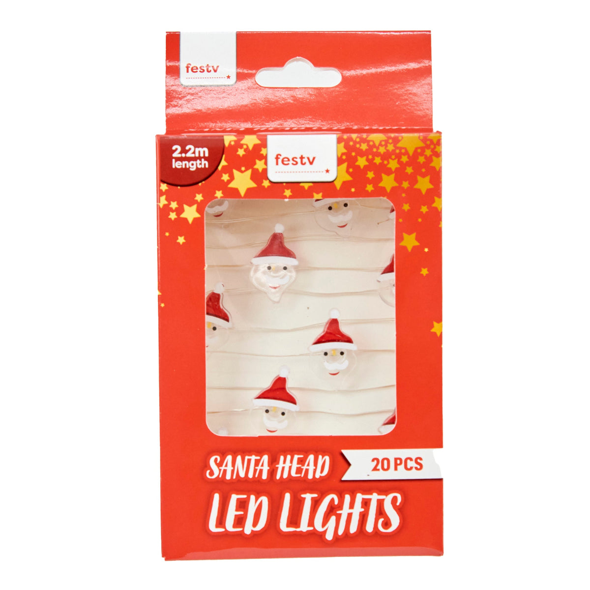 Christmas Head String Light- 20pk
