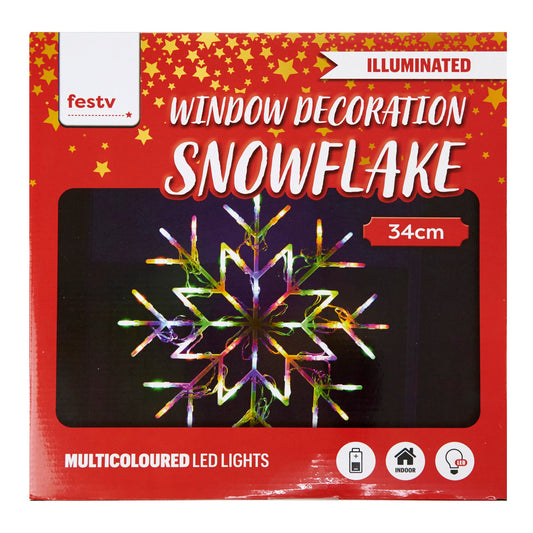Christmas Snow Flake 50 LED Lights- 34x34cm