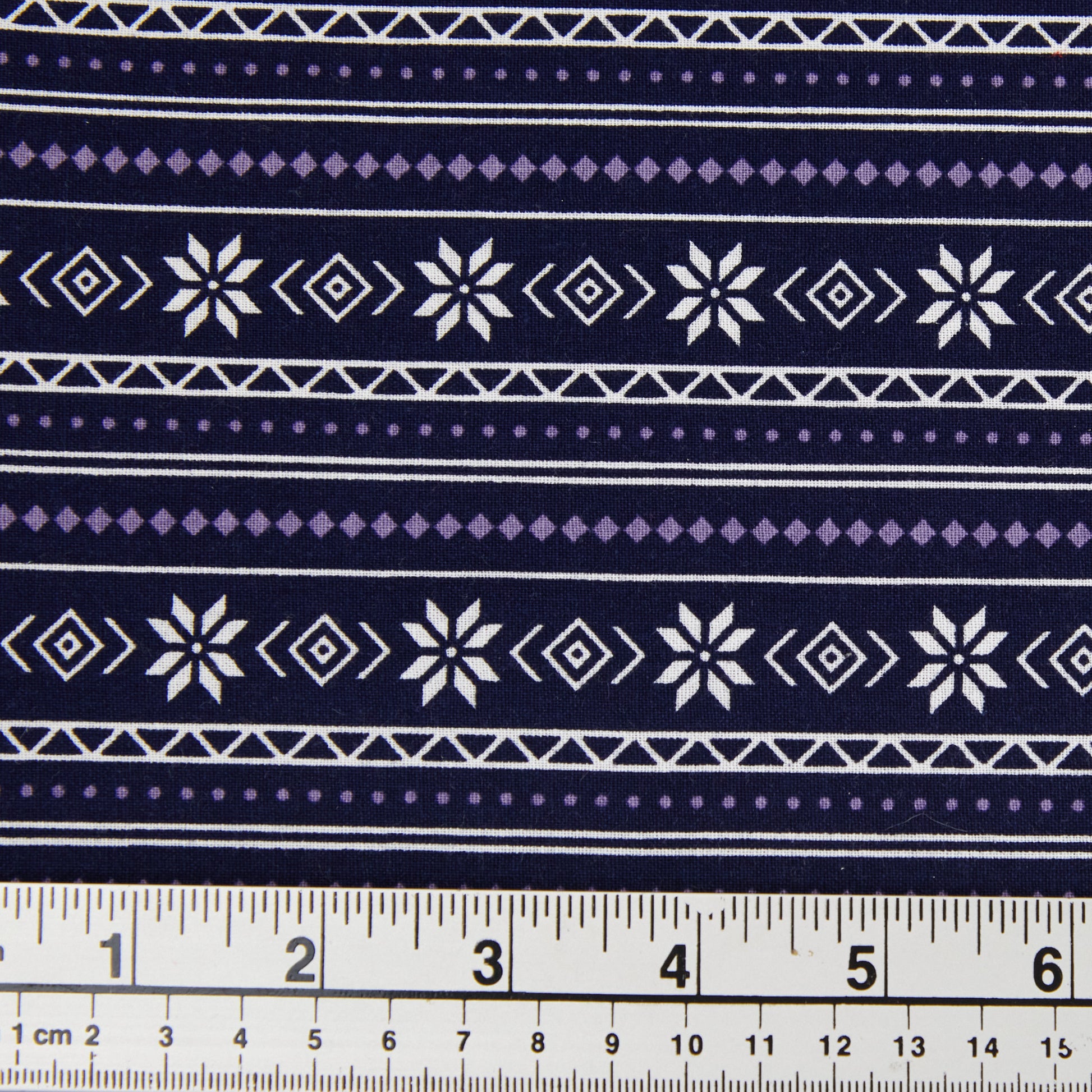 Christmas Cotton Print Fabrics, Blue/Navy White Snow- Width 112cm