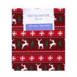 Christmas Print Cotton Fat Quarters, Reindeer Trees- 50cmx55cm