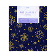 Christmas Print Cotton Fat Quarters, Navy Silver Snowflakes- 50cmx55cm