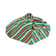 Christmas Print Cotton Fabric Reusable Gift Wrap, Green/Red White Stripe- 55cmx70cm