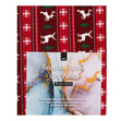 Christmas Print Cotton Fabric Reusable Gift Wrap, Red Raindeer Trees- 55cmx70cm