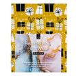 Christmas Print Cotton Fabric Reusable Gift Wrap, Yellow Presents- 55cmx70cm