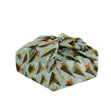 Christmas Print Cotton Fabric Reusable Gift Wrap, Grey Cone Trees- 55cmx70cm